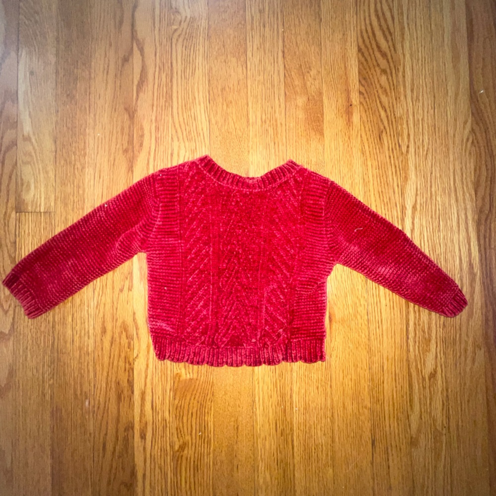 Toddler super soft red sweater